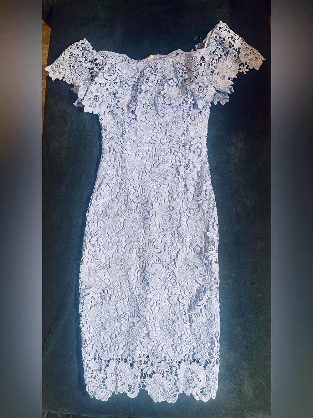 Paper Dolls London Tall Midi Dress with Lacey Crochet in pastel Lavender Size 6